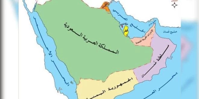 خريطة شبه الجزيرة العربية خريطة شبه الجزيرة العربية
