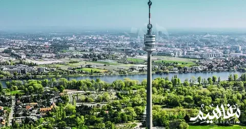 برج وجزيرة الدانوب في فيينا برج وجزيرة الدانوب في فيينا