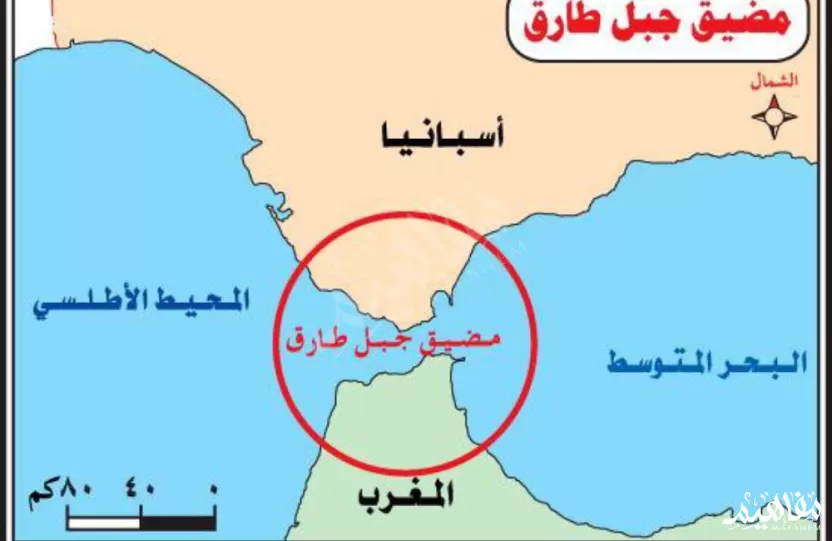 خريطة مضيق جبل طارق خريطة مضيق جبل طارق