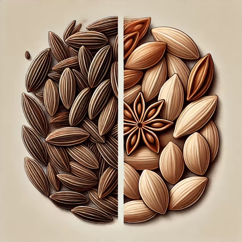 الفرق بين الكمون واليانسون بالصور الفرق بين الكمون واليانسون بالصور