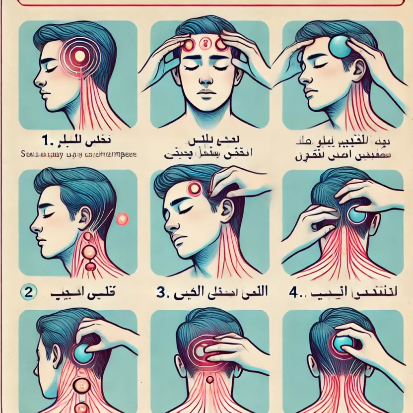 علاج الصداع بالتدليك بالصور علاج الصداع بالتدليك بالصور