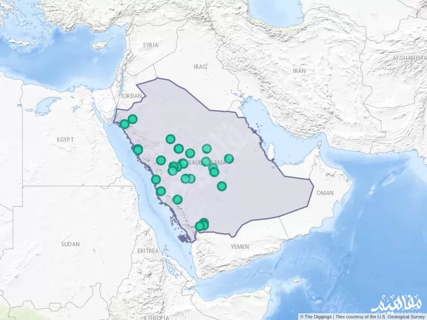 خريطة الثروة المعدنية في السعودية خريطة الثروة المعدنية في السعودية
